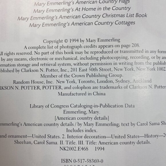 American Country Decorating Details by Carol S. Sheehan,Mary E. Emmerling - Picture 3 of 9